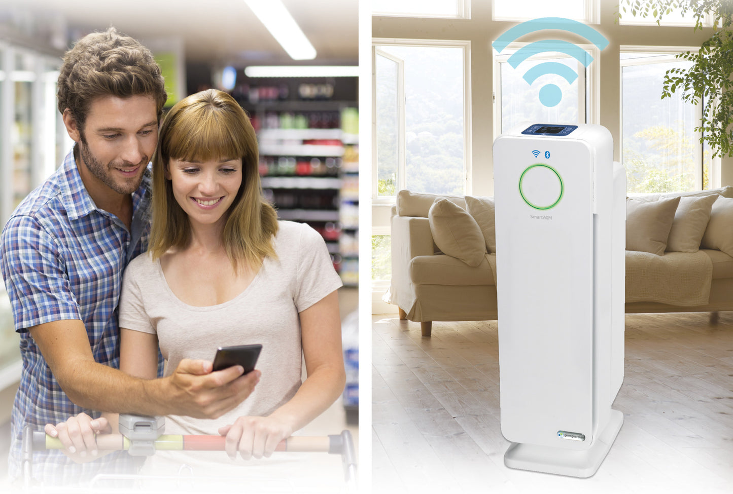 GermGuardian CDAP4500 22" Air Purifier with HEPA Pure Filter and UV-C: White