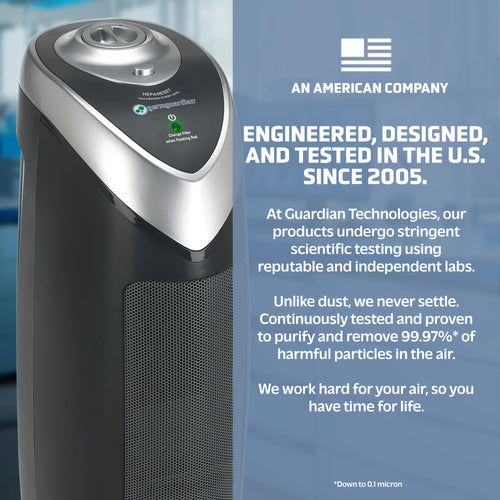 GermGuardian AC4820 3-in-1 Air Purifier with HEPA Filter and Odor Reduction, 22-Inch Tower