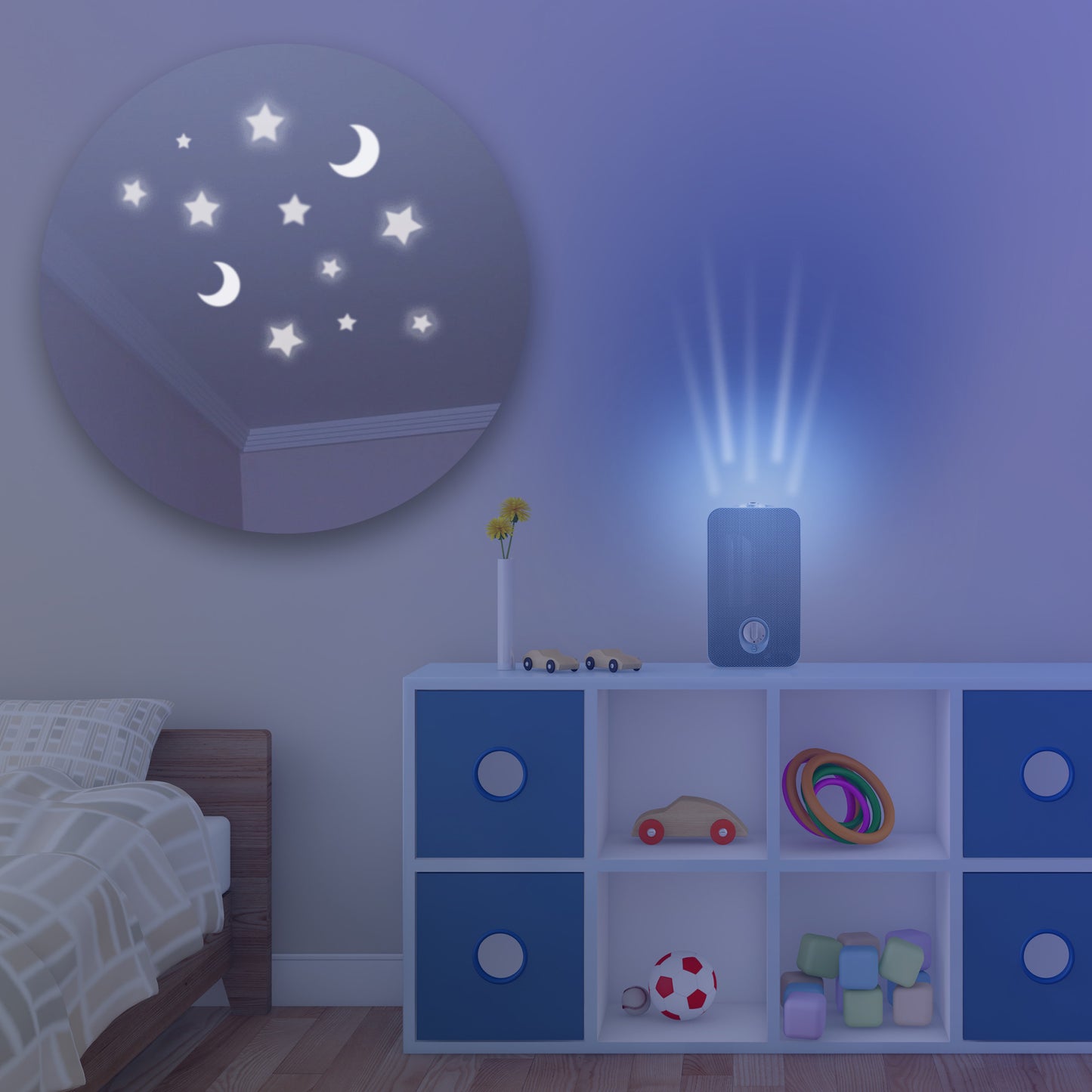 GermGuardian AC4150 HEPA PURE™ 11" Table Top Air Purifier (3-speed 4-stage UV-C filtration, blue)