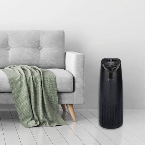 GermGuardian AC4625 HEPA PURE™ 22" Tower Air Purifier (360° 3-speed 4-stage UV-C filtration, black)