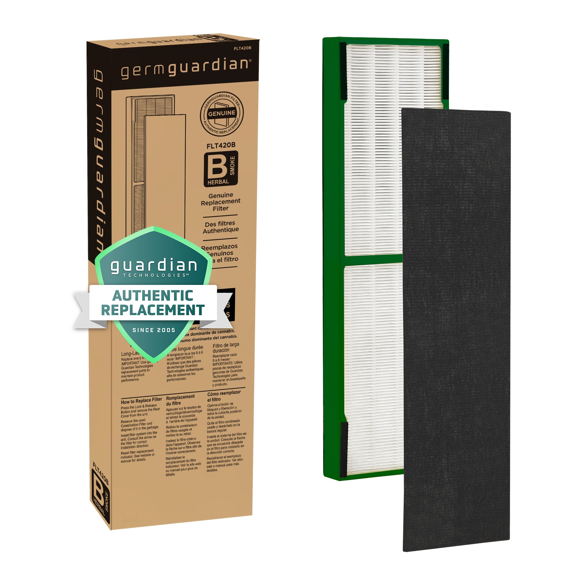 GermGuardian FLT420B Cannabis Smoke Genuine Air Purifier Replacement Filter B