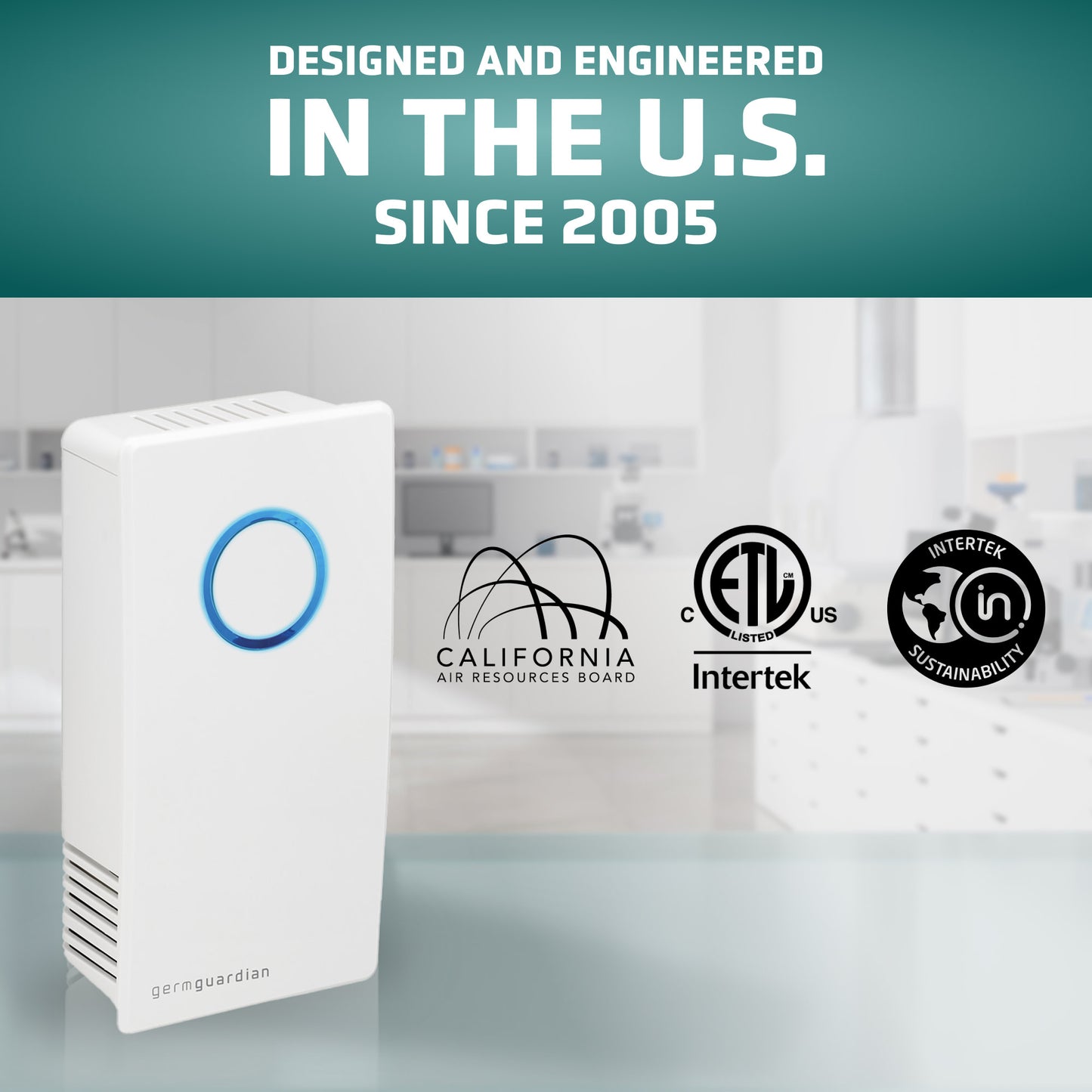 GermGuardian GG1100 Elite Pluggable UV-C Air Sanitizer, Odor Reduction (white)