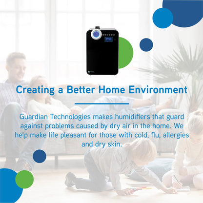 PureGuardian H8000B Elite Ultrasonic Warm Mist & Ultrasonic Cool Mist Digital Humidifier with Extendable Wand
