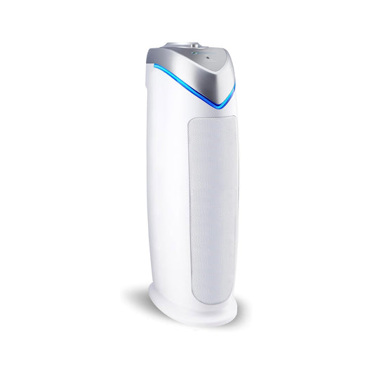 GermGuardian AC4825 HEPA PURE™ 22" Tower Air Purifier (3-speed 3-stage UV-C filtration, white)