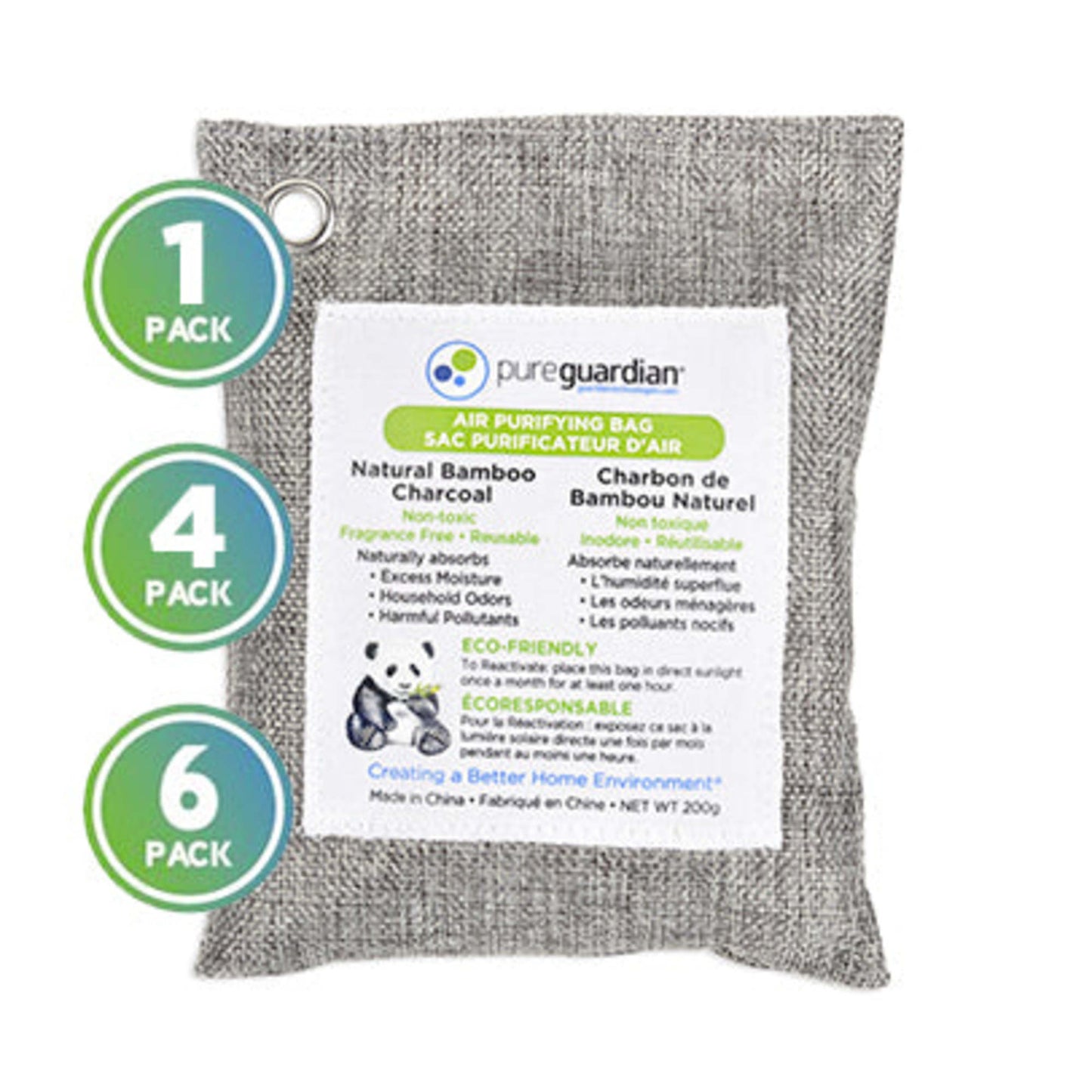 PureGuardian CB200 Bamboo Charcoal 200g Air Purifying Bag