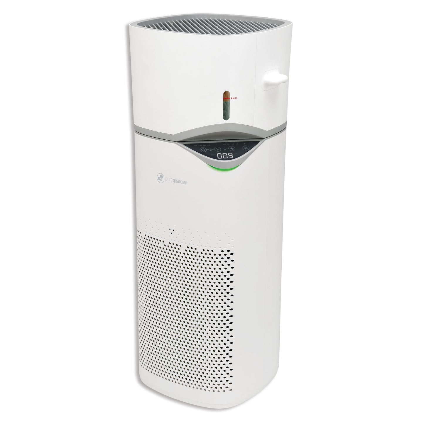 PureGuardian APH406 HEPA PURE™ 30" Console Air Purifier & 0.8 gallon Humidifier (360° 3-speed 3-stage filtration, white)
