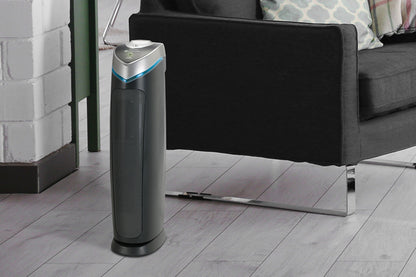 GermGuardian AC5000 HEPA PURE™ 28" Tower Air Purifier (3-speed 3-stage UV-C filtration, black)