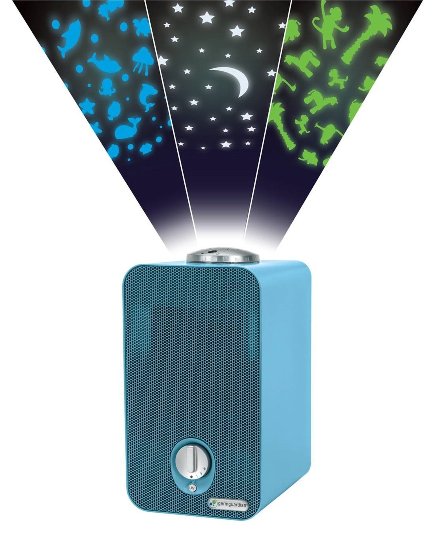 GermGuardian AC4150 HEPA PURE™ 11" Table Top Air Purifier (3-speed 4-stage UV-C filtration, blue)