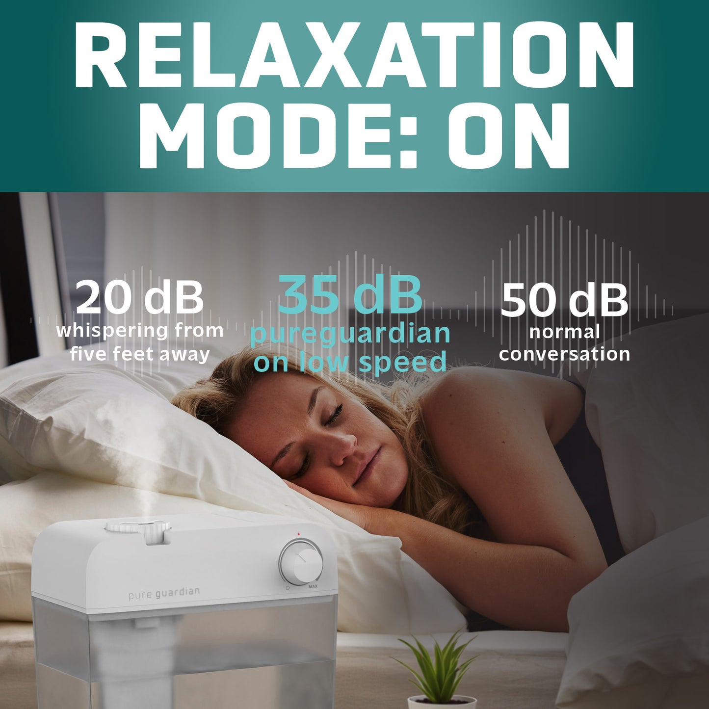 PureGuardian H1035W 40-Hour, 1-Gallon, Easy to Clean Cool Mist Ultrasonic Humidifier