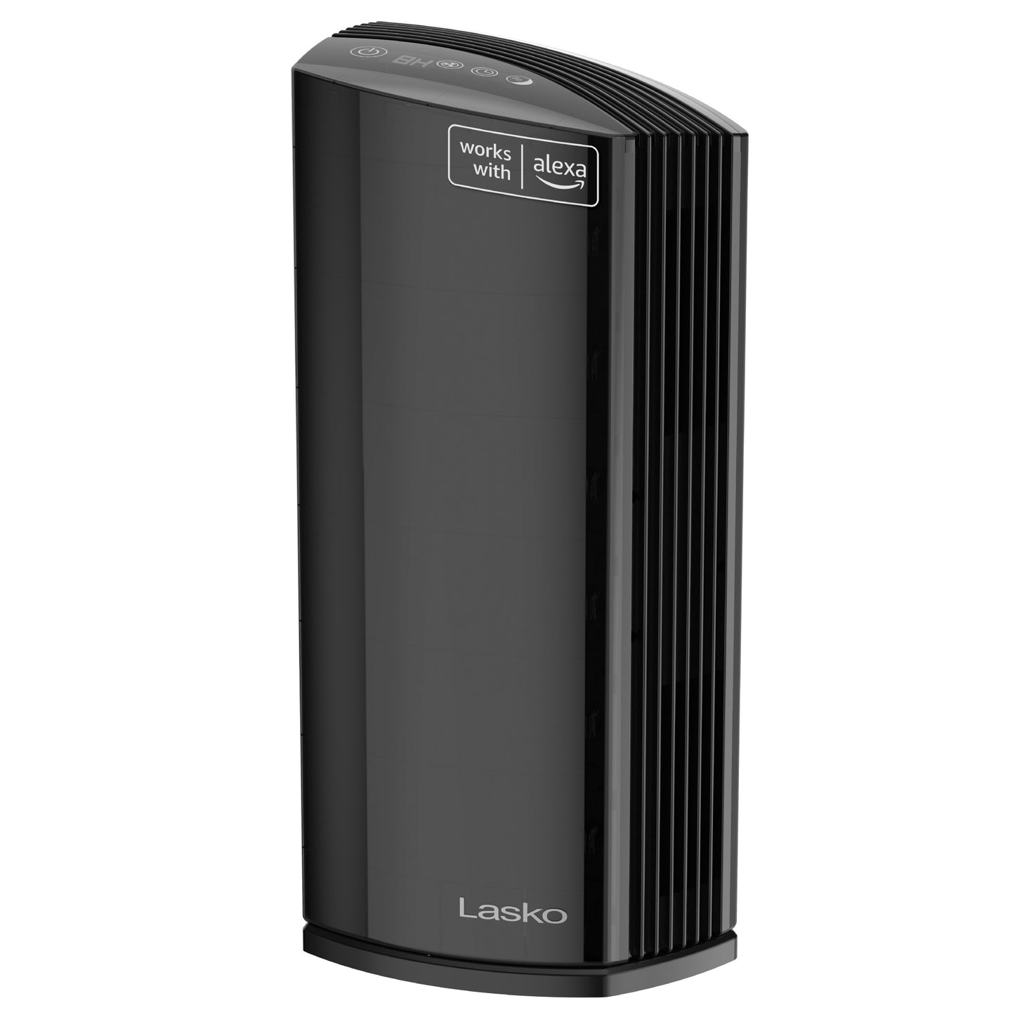 Lasko LP450 HEPA 22" Tower Air Purifier with Alexa (4-speed 2-stage filtration, black)