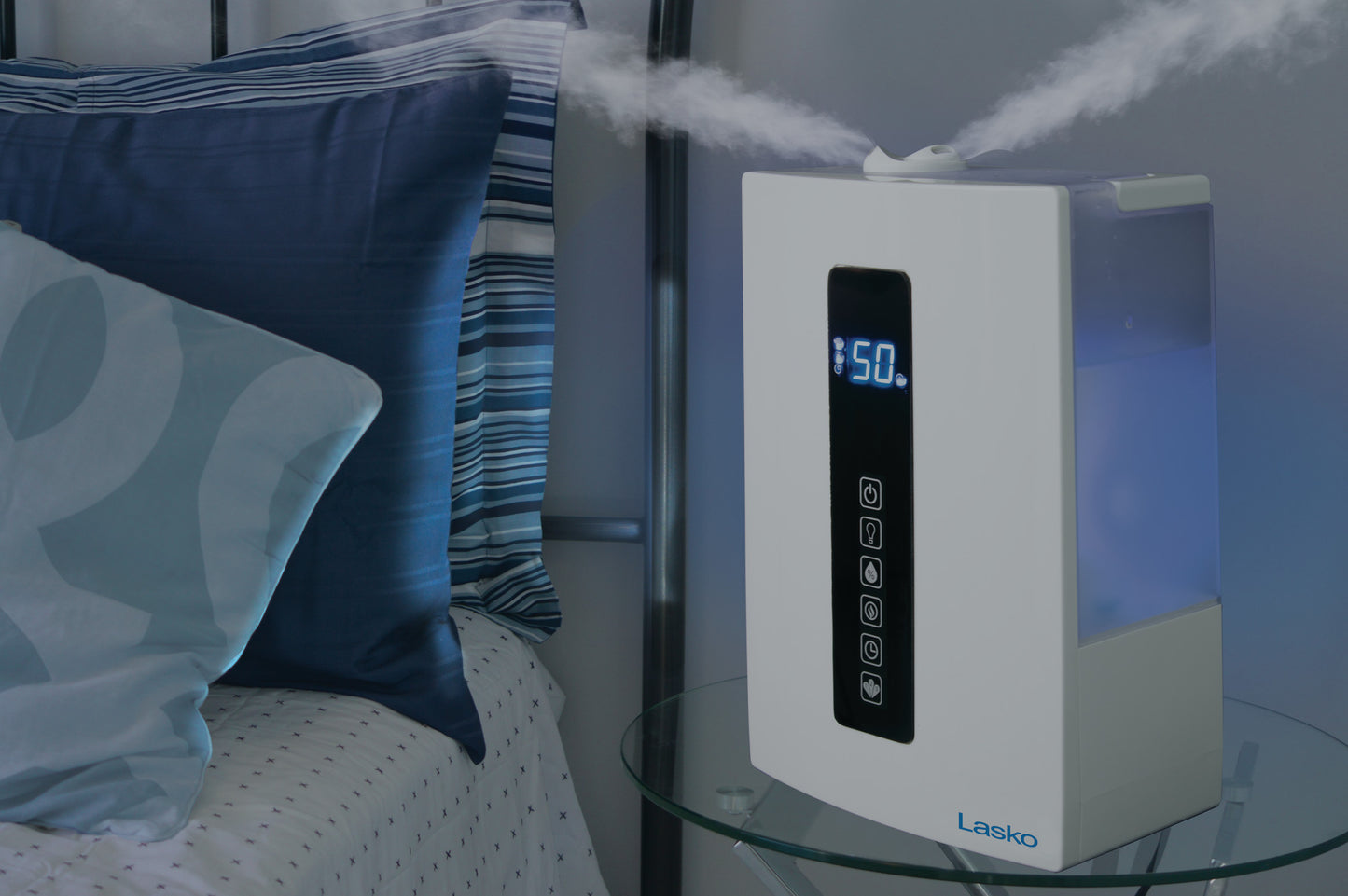 Lasko UH300 Quiet Ultrasonic Digital Warm and Cool Mist Humidifier,