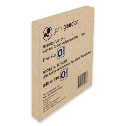 GermGuardian FLT51CB4 Carbon Replacement Filter O for AC5109W Air Purifier, 4 Pack