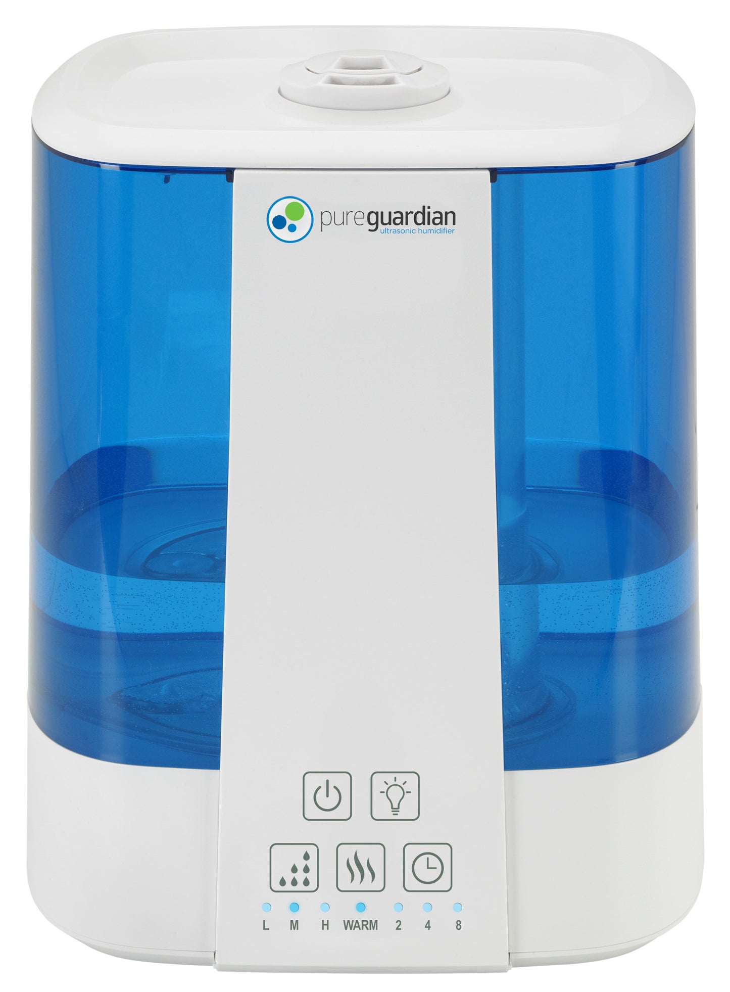 PureGuardian H5225 Top Fill Ultrasonic Cool and Warm Mist Humidifier with Aromatherapy Tray, 2-Gallon