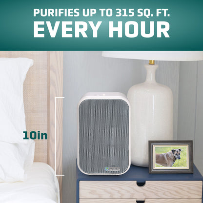 GermGuardian AC4175 HEPA PURE™ 11" Table Top Air Purifier (3-speed 4-stage UV-C filtration, gray)