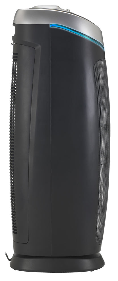 GermGuardian AC5000 HEPA PURE™ 28" Tower Air Purifier (3-speed 3-stage UV-C filtration, black)