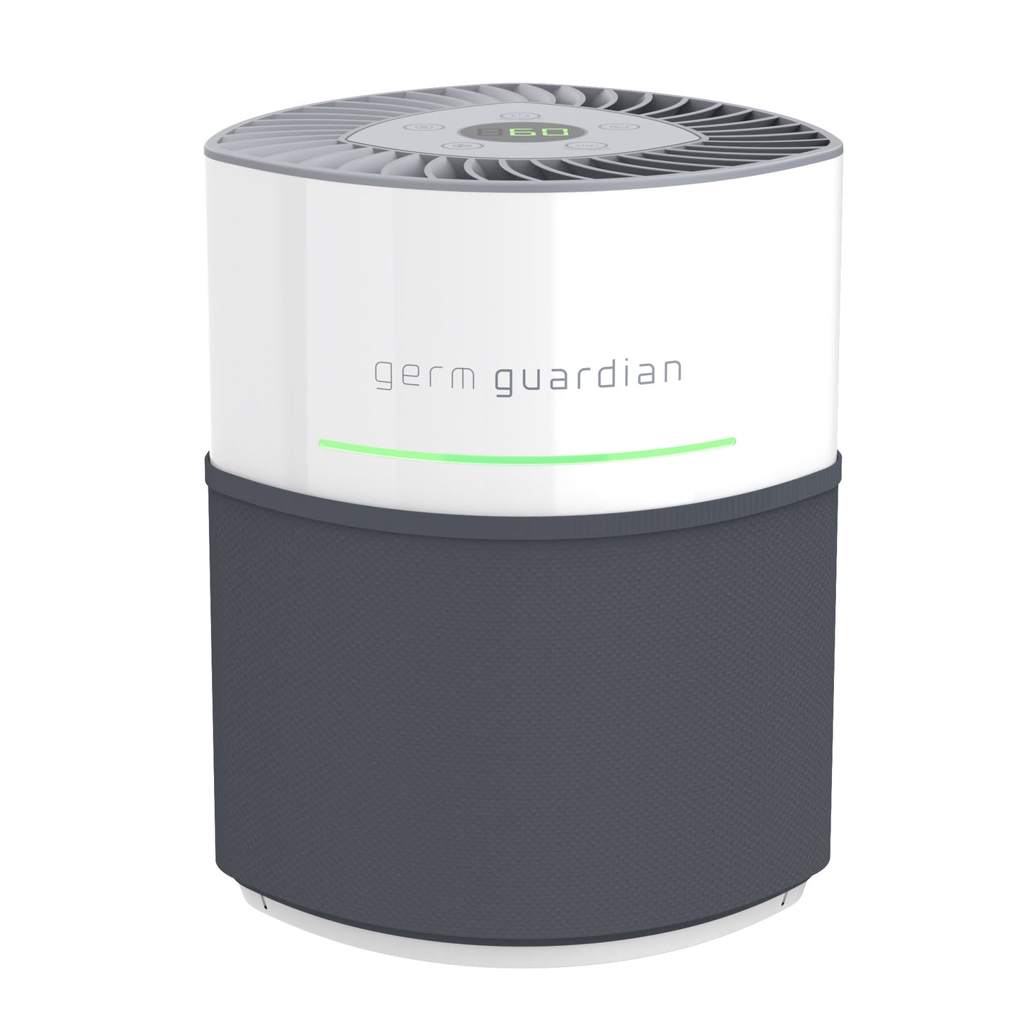 GermGuardian AC3050 AirSafe+ HEPA PURE™ 14" Table Top Air Purifier & Air Quality Sensor (360° 3-speed 4-stage UV-C filtration, white/gray)