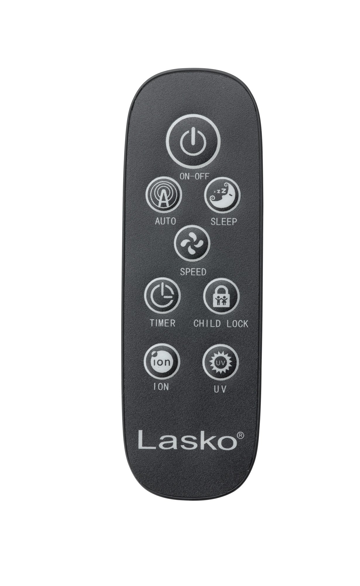 Lasko HF25630 Pure Platinum HEPA 28" Console Air Purifier (3-speed 3-stage UV-C filtration, black)
