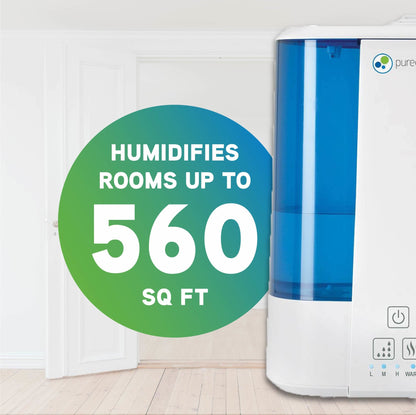 PureGuardian H5225 Top Fill Ultrasonic Cool and Warm Mist Humidifier with Aromatherapy Tray, 2-Gallon