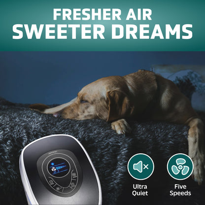 GermGuardian AC5250 PET PURE™ 28" Tower Air Purifier (5-speed 3-stage UV-C filtration, gray)