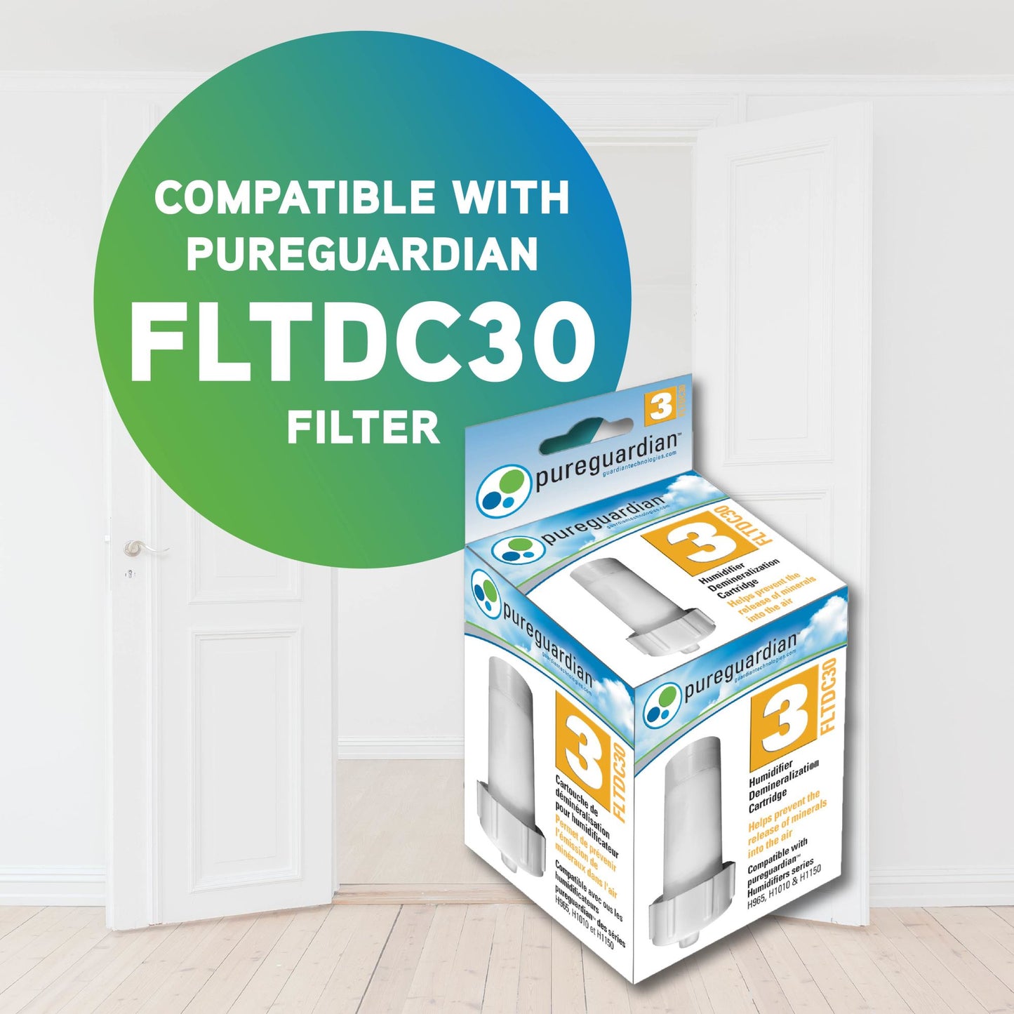 PureGuardian H965AR 1-Gallon Ultrasonic Cool Mist Humidifier