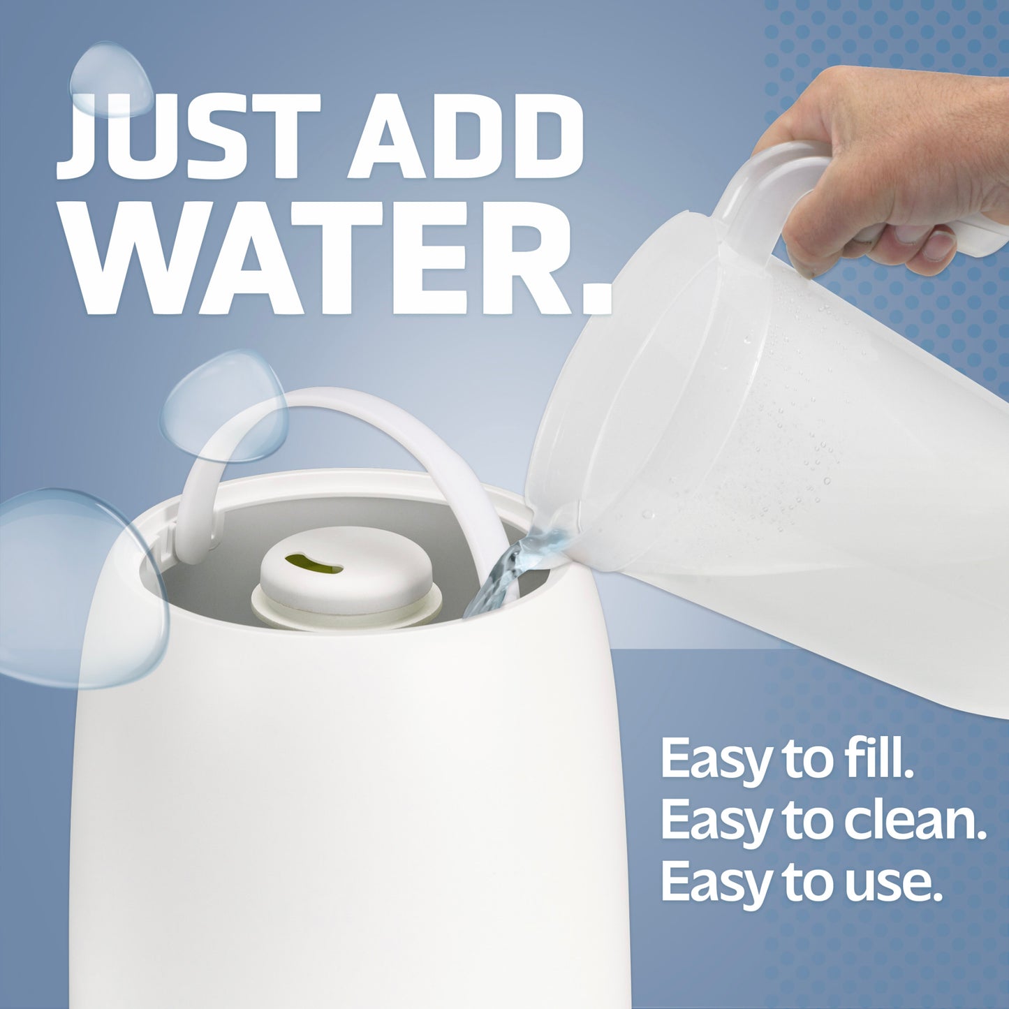 PureGuardian H955W 30-Hour Ultrasonic Top Fill Cool Mist Humidifier with Humidistat, .50 Gallon