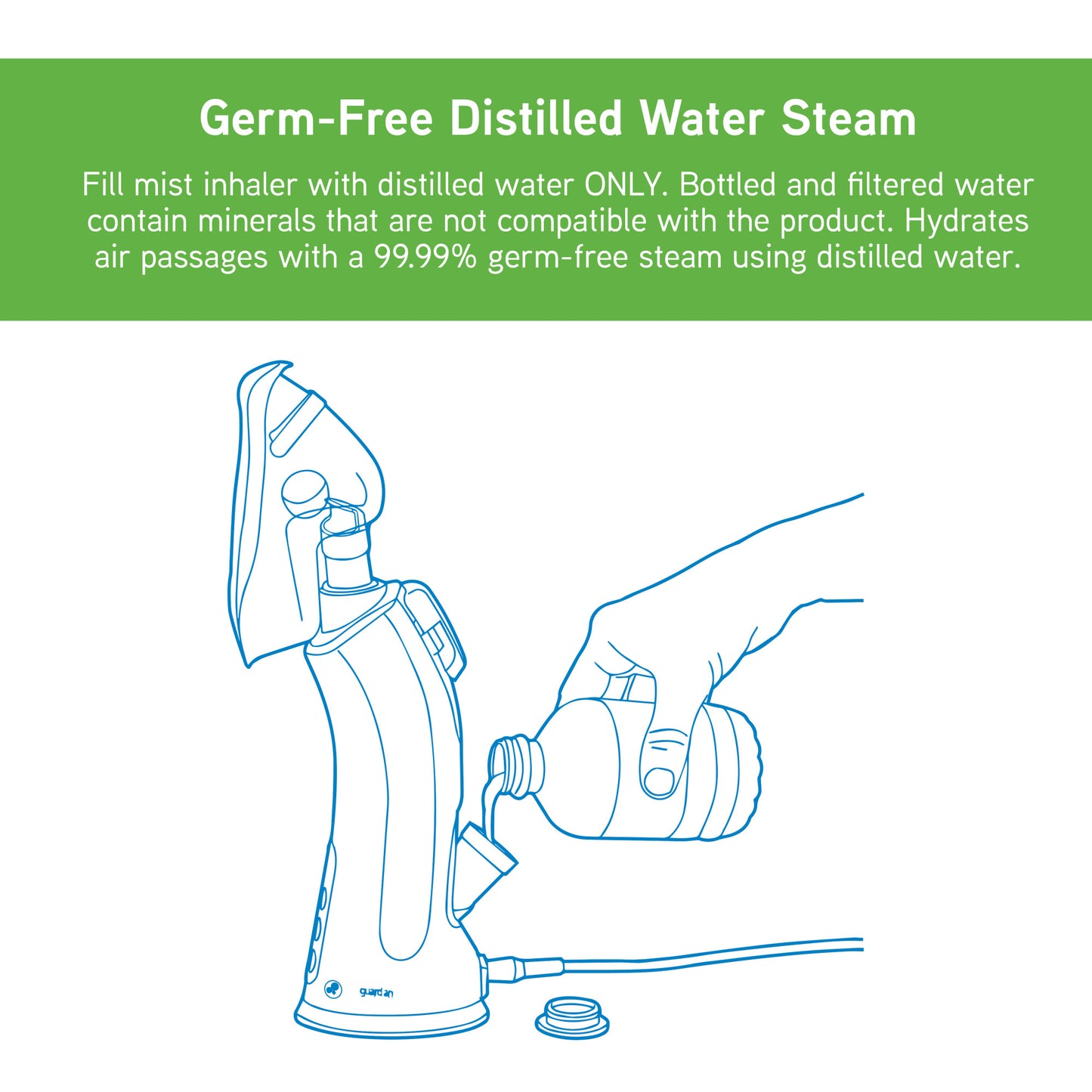 PureGuardian MST55 Personal Warm Mist Steam Inhaler with Aromatherapy Tray