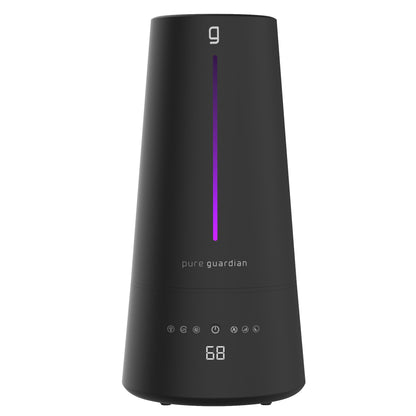 PureGuardian H5665B 90-Hour, 1.5 Gallon Warm and Cool Mist Ultrasonic Humidifier with Humidistat and UV-C