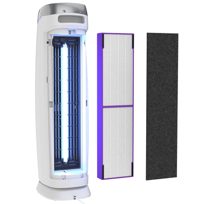 GermGuardian AC5250 PET PURE™ 28" Tower Air Purifier (5-speed 3-stage UV-C filtration, white)
