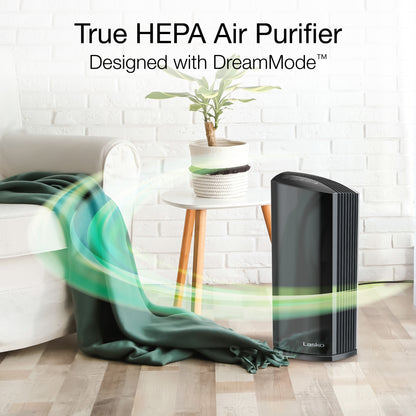 Lasko LP450 HEPA 22" Tower Air Purifier (4-speed 2-stage filtration, black)