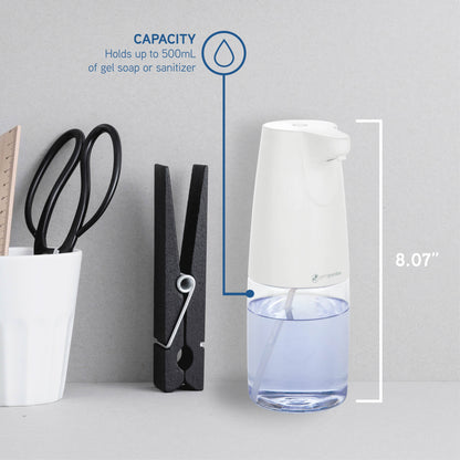 GermGuardian SD410 Distributeur automatique de savon et de désinfectant mains libres pour bureau, école, maison et plus, grande capacité 500 ml