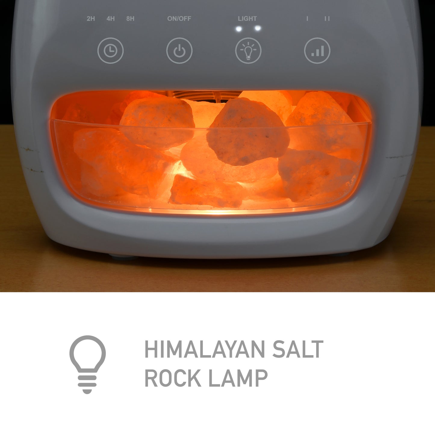 PureGuardian 3-in-1 Cool Mist Humidifier Salt Lamp with Aromatherapy Tray