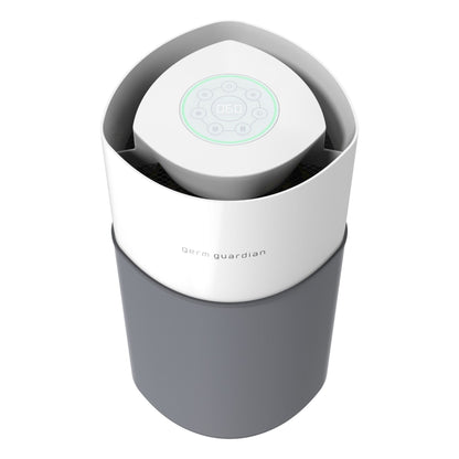 GermGuardian AC3200 AirSafe+ HEPA PURE™ 20" Tower Air Purifier (360° 10-speed 4-stage UV-C filtration, white/gray)