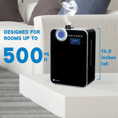 PureGuardian H8000B Elite Ultrasonic Warm Mist & Ultrasonic Cool Mist Digital Humidifier with Extendable Wand