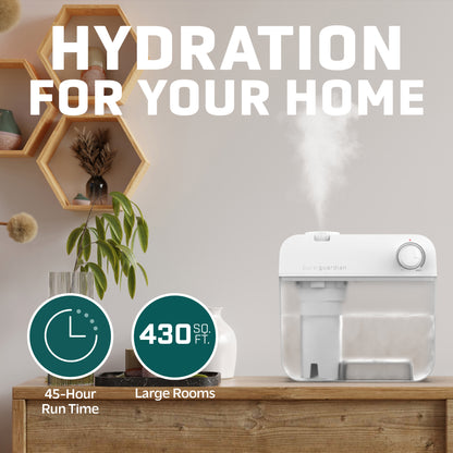PureGuardian H1035W 40-Hour, 1-Gallon, Easy to Clean Cool Mist Ultrasonic Humidifier