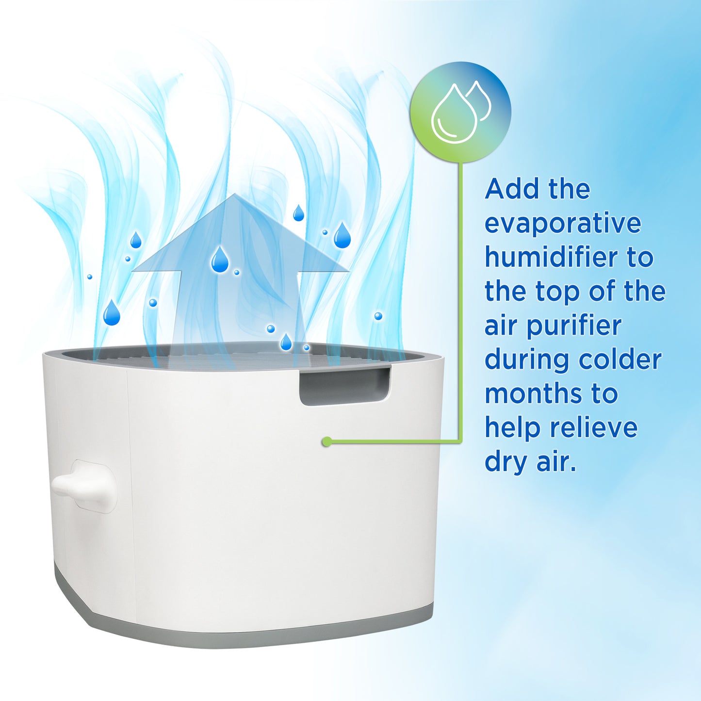 PureGuardian APH406 HEPA PURE™ 30" Console Air Purifier & 0.8 gallon Humidifier (360° 3-speed 3-stage filtration, white)