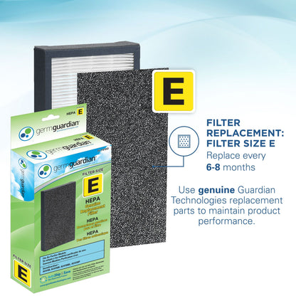 GermGuardian AC4150 HEPA PURE™ 11" Table Top Air Purifier (3-speed 4-stage UV-C filtration, pink)