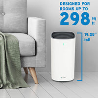 GermGuardian AP5800W Purificateur d'air console haute performance avec filtre HEPA, contrôle des odeurs et capteur de qualité de l'air, grande pièce