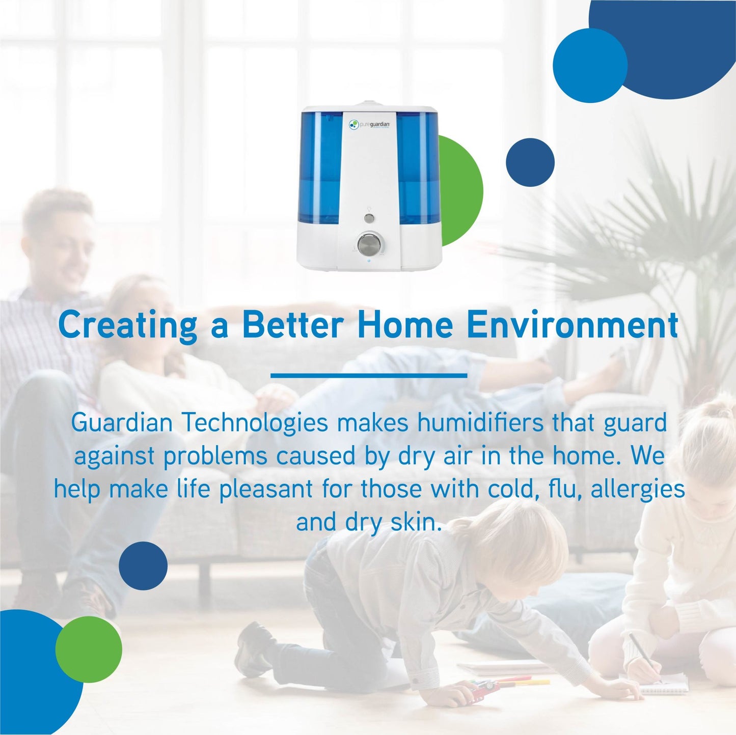 PureGuardian H1175 Top Fill Ultrasonic Cool Mist Humidifier with Aromatherapy Tray, 1.5-Gallon