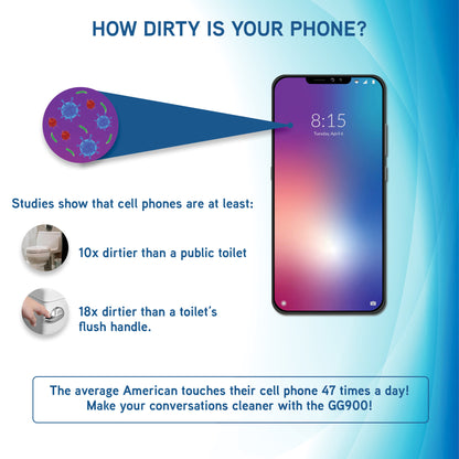 GermGuardian Portable Compact Phone UV-C Sanitizer with Total Clean Sanitizing Cycle