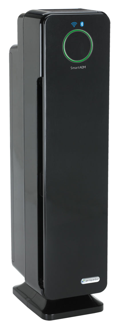GermGuardian CDAP5500 HEPA PURE™ 28" Tower Air Purifier (5-speed 3-stage UV-C filtration, black)