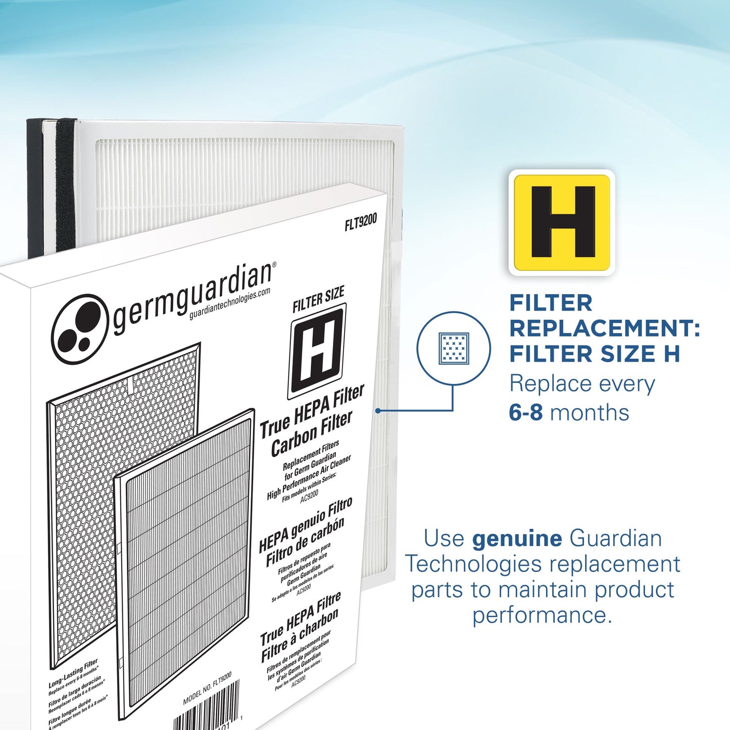 GermGuardian AC9200WCA Large Room Allergen and Odor Reducing Air Purifier