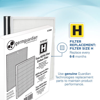 GermGuardian AC9200WCA Large Room Allergen and Odor Reducing Air Purifier