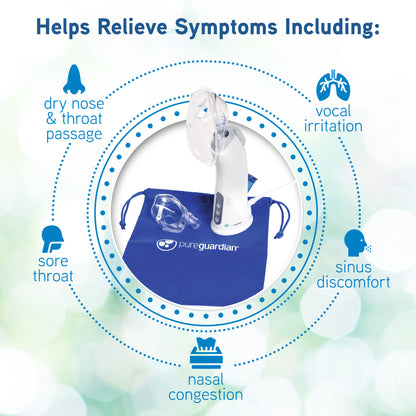 PureGuardian MST55 Personal Warm Mist Steam Inhaler with Aromatherapy Tray