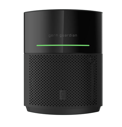 GermGuardian AC3000 HEPA PURE™ 14" Table Top Air Purifier & Air Quality Sensor (360° 3-speed 4-stage UV-C filtration, black)