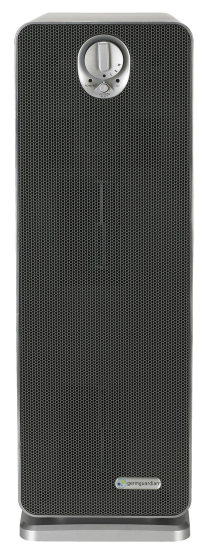 GermGuardian AC4900 HEPA PURE™ 22" Tower Air Purifier (3-speed 3-stage UV-C filtration, gray)