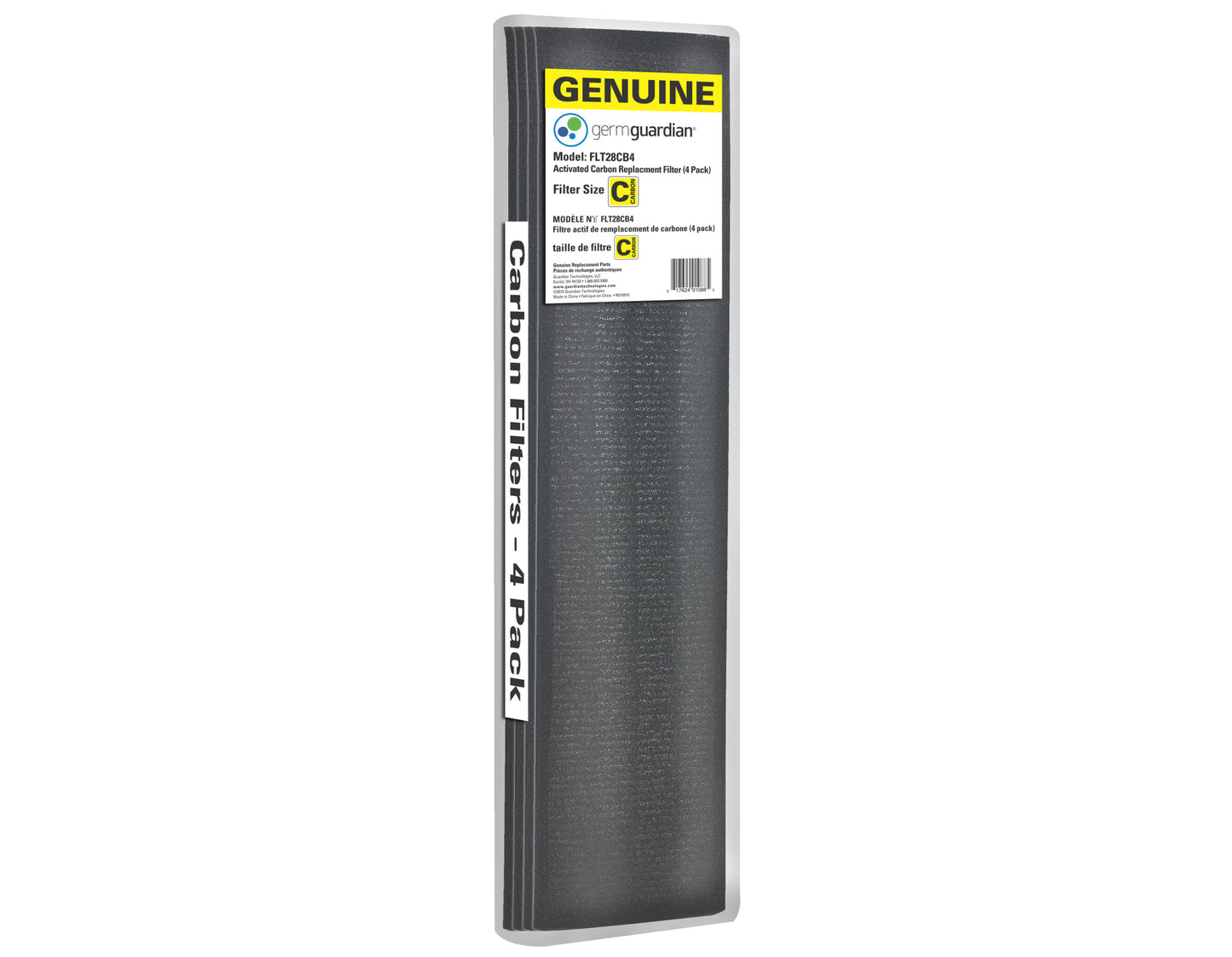 GermGuardian FLT28CB4 Genuine Carbon Filter Replacements for 28" Air Purifiers: 4 count