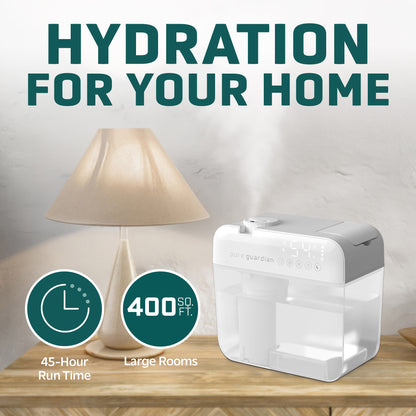 PureGuardian H1050W 1.2 Gallon Cool Mist Ultrasonic Humidifier, White