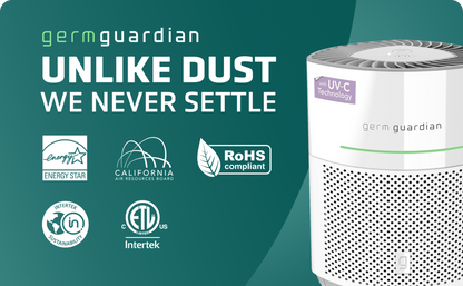 GermGuardian AC3000 AirSafe+ Intelligent Air Purifier with 360° HEPA Pure Filter with Air Quality Sensor and UV-C Light: white