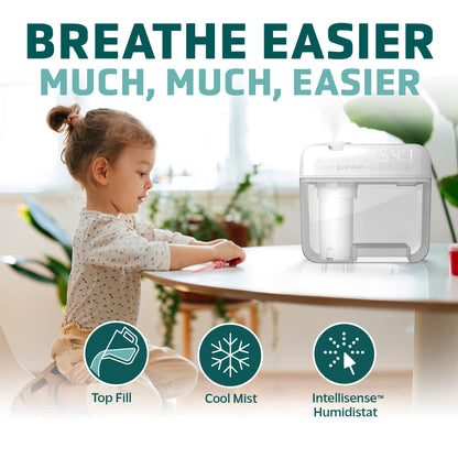 PureGuardian H1050W 1.2 Gallon Cool Mist Ultrasonic Humidifier, White