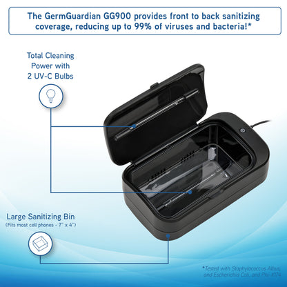 GermGuardian Portable Compact Phone UV-C Sanitizer with Total Clean Sanitizing Cycle